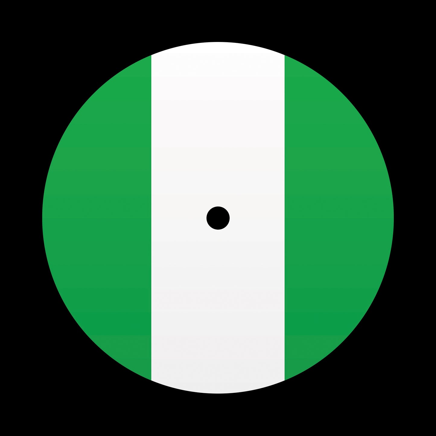 Flags of the World - Nigeria Nigerian 7", 10", 12"/LP Vinyl Record Centre Labels (Pair)