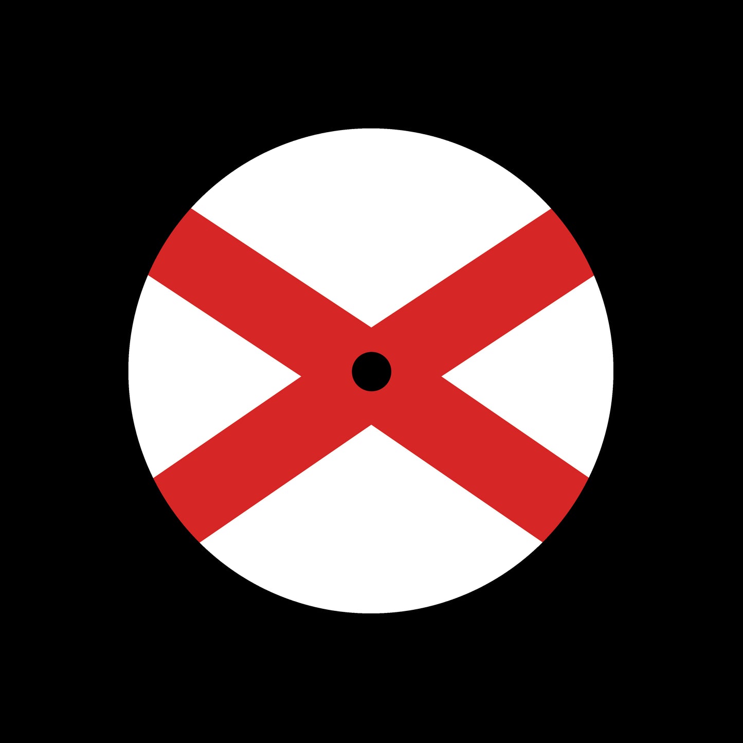Flags of the World - Northern Ireland St Patrick Saltire 7", 10", 12"/LP Vinyl Record Centre Labels (Pair)