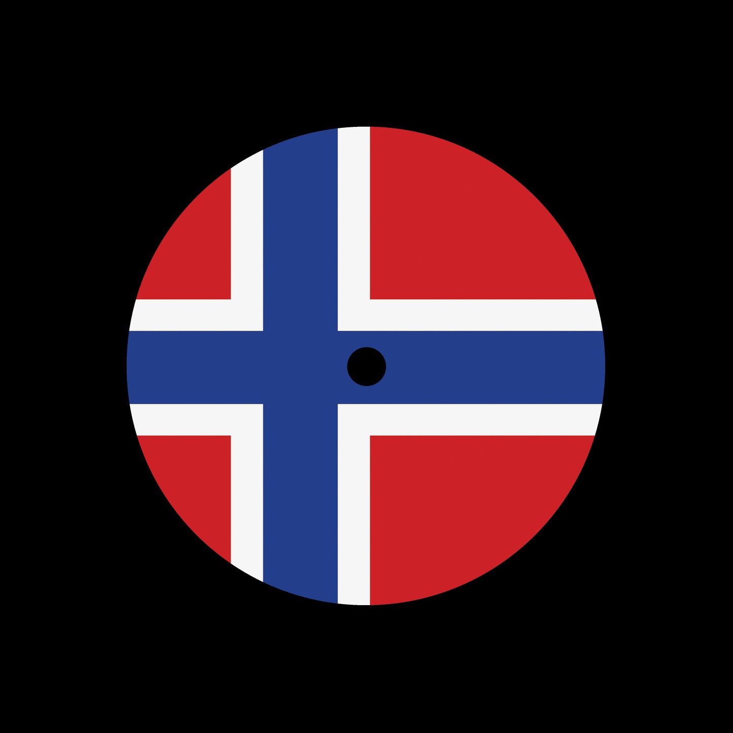Flags of the World - Norway Norwegian 7", 10", 12"/LP Vinyl Record Centre Labels (Pair)