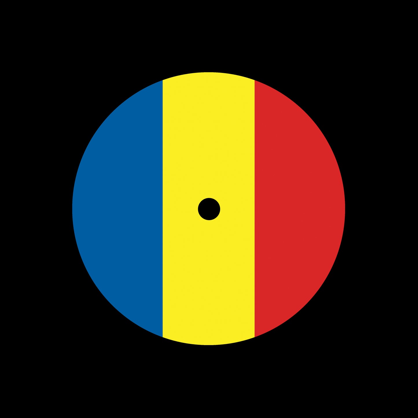Flags of the World - Romania Romanian 7", 10", 12"/LP Vinyl Record Centre Labels (Pair)