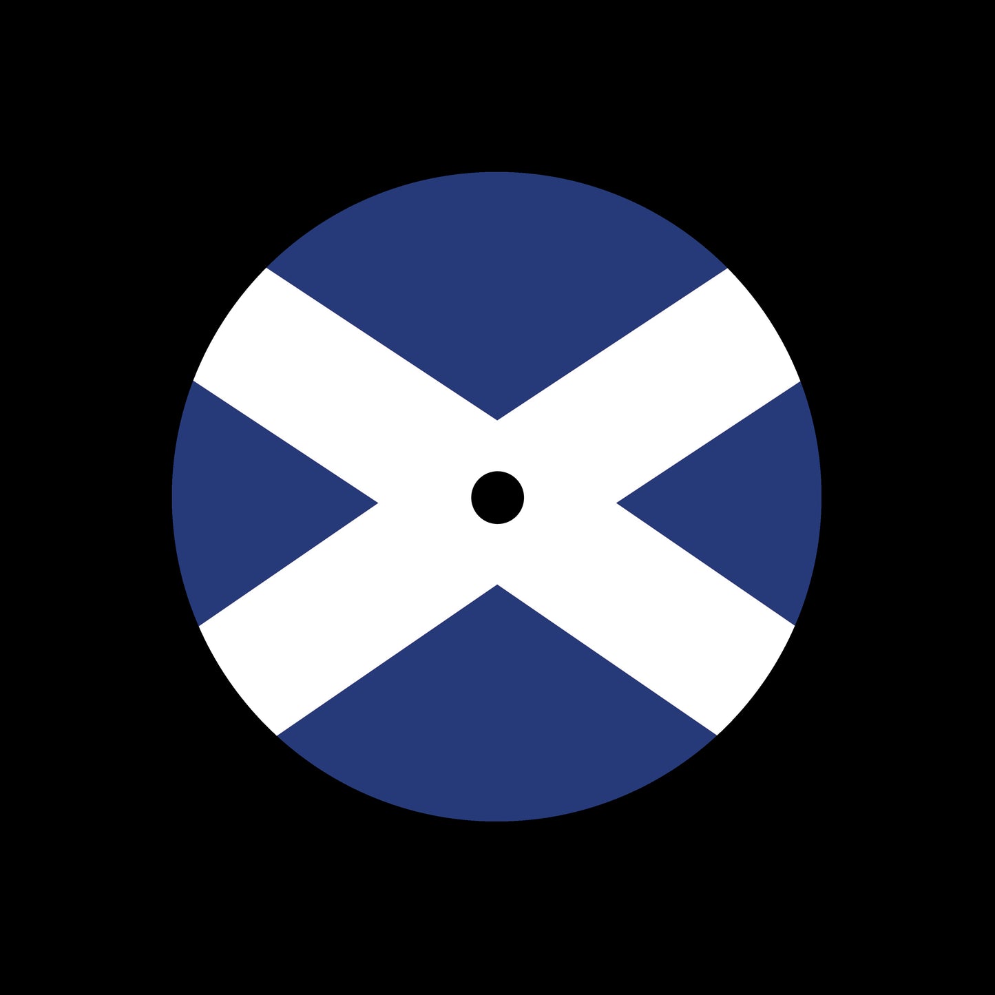 Flags of the World - Scotland Scottish Saltire 7", 10", 12"/LP Vinyl Record Centre Labels (Pair)