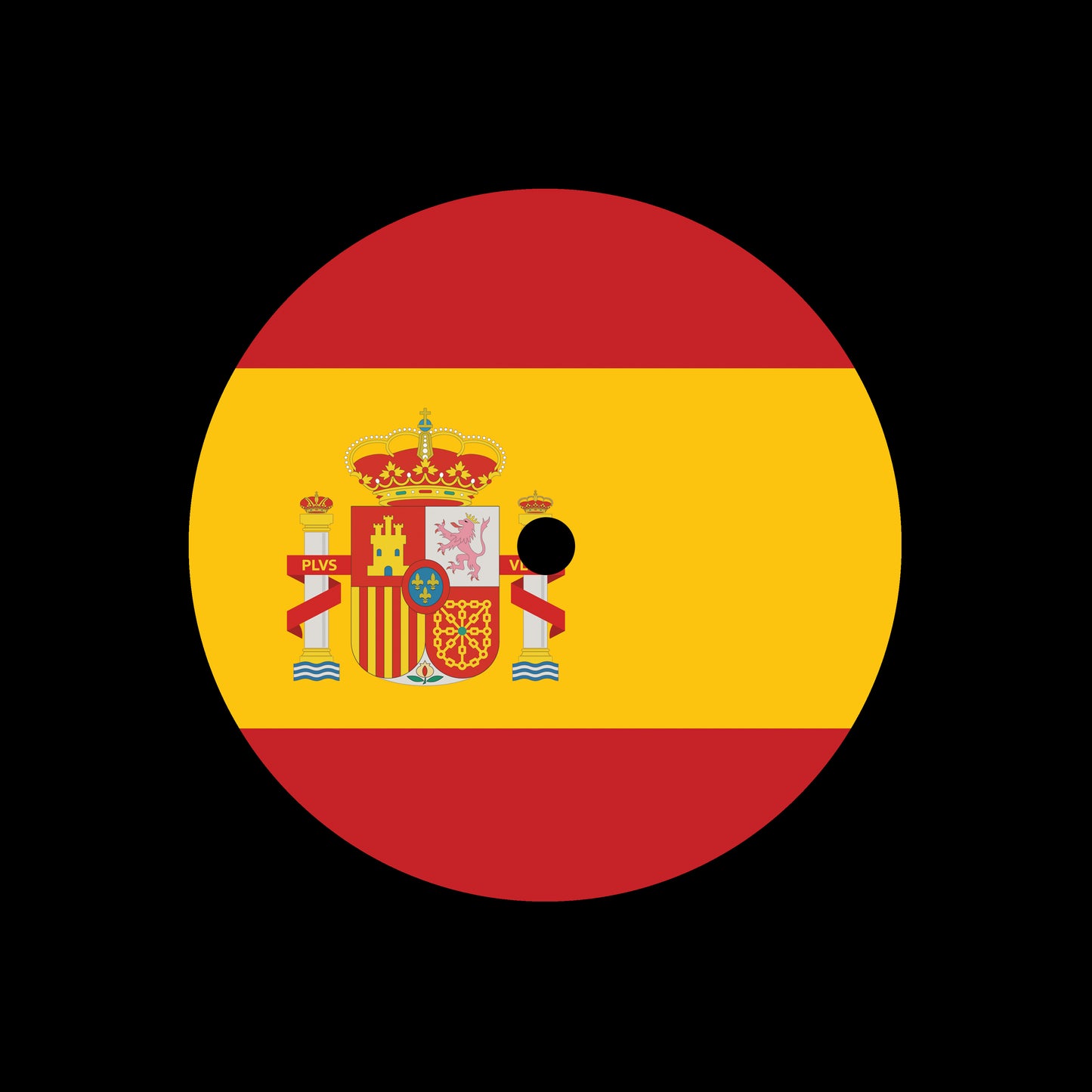 Flags of the World - Spain Spanish 7", 10", 12"/LP Vinyl Record Centre Labels (Pair)