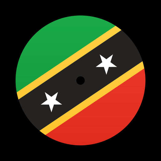 Flags of the World - St Kitts Kittitians 7", 10", 12"/LP Vinyl Record Centre Labels (Pair)