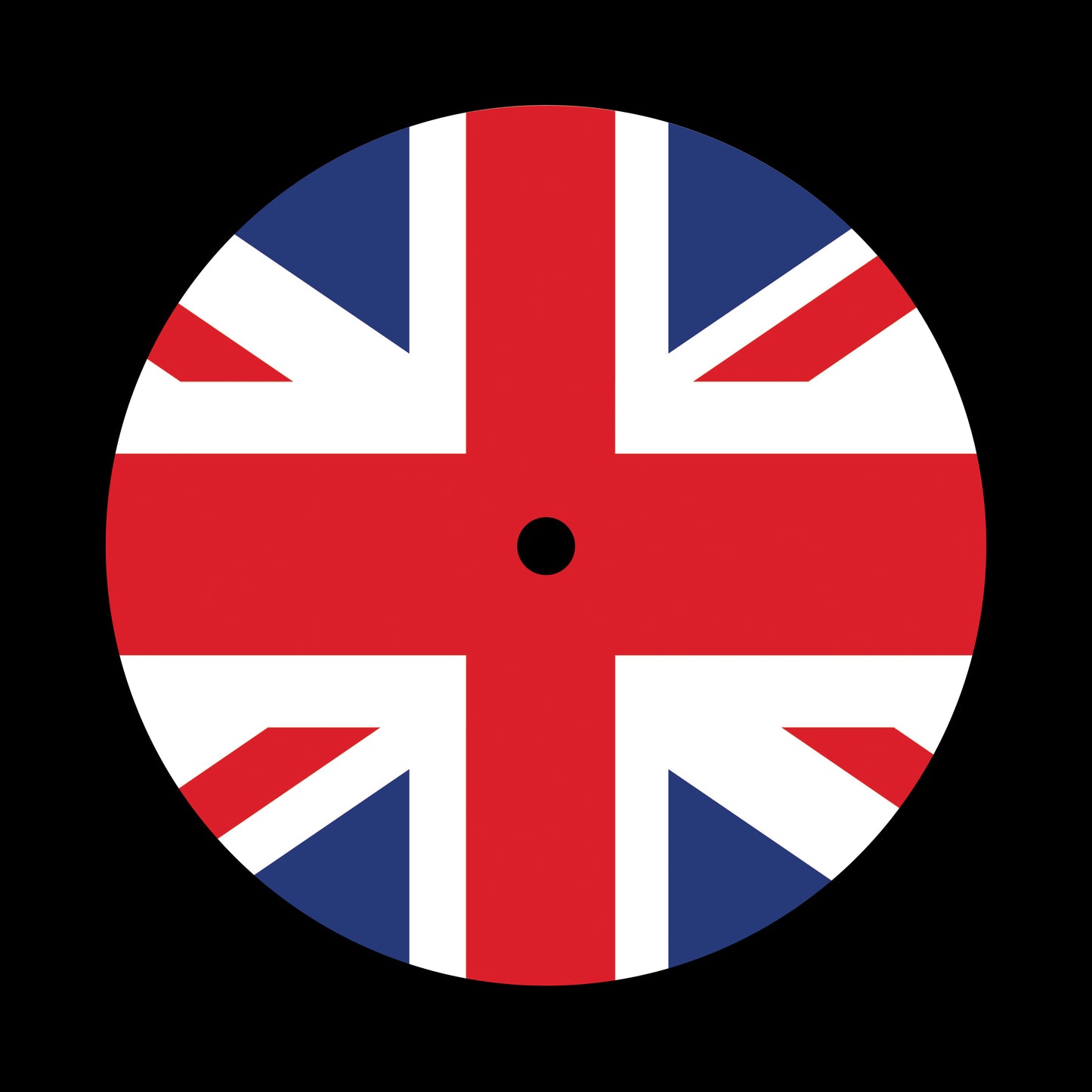 Flags of the World - UK Union Jack 7", 10", 12"/LP Vinyl Record Centre Labels (Pair)