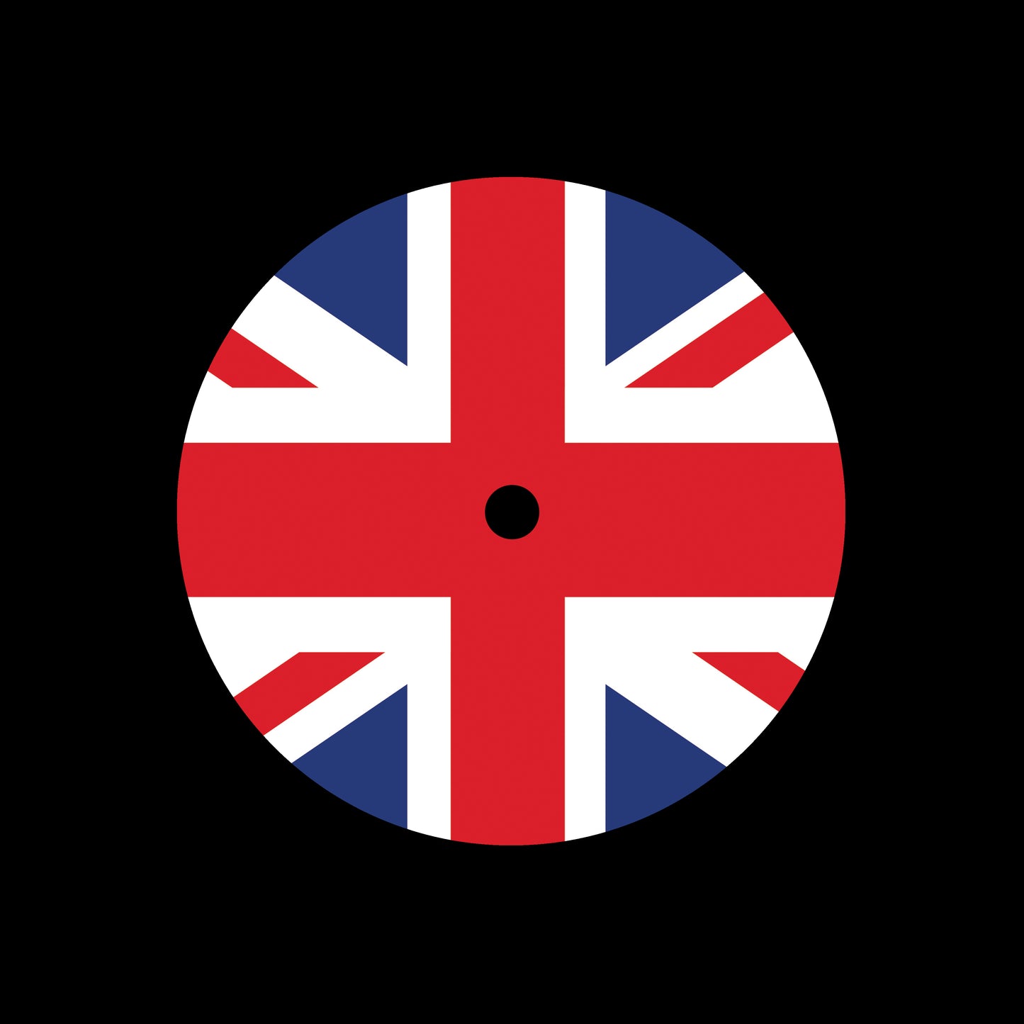 Flags of the World - UK Union Jack 7", 10", 12"/LP Vinyl Record Centre Labels (Pair)