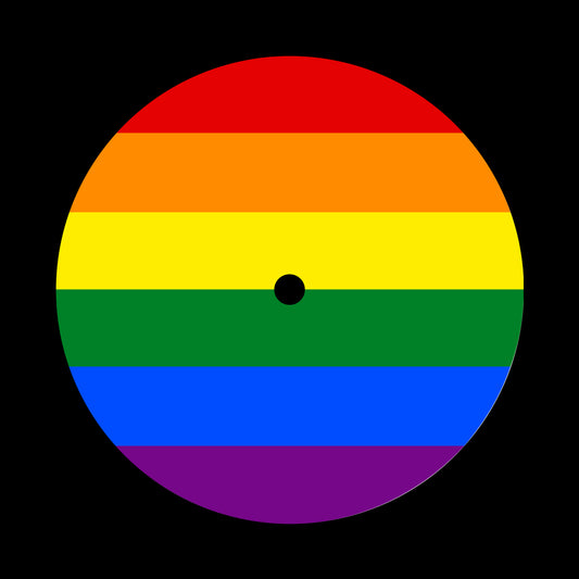 Rainbow Gay Pride Flag 7" Jukebox, 7", 10", 12"/LP Vinyl Record Centre Labels (Pair)
