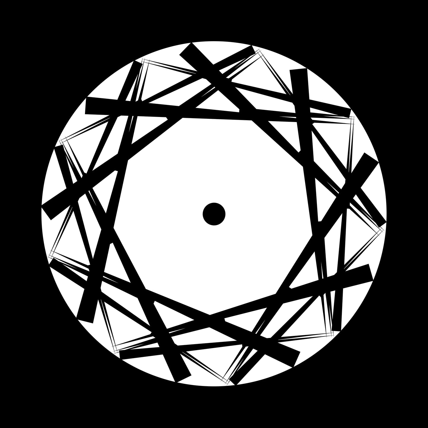 Geometric Radial Design Element Set Abstract [#1 of 5] 7" Jukebox, 7", 10", 12"/LP Vinyl Record Centre Labels (Pair)