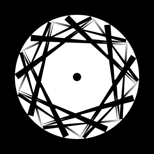 Geometric Radial Design Element Set Abstract [#1 of 5] 7" Jukebox, 7", 10", 12"/LP Vinyl Record Centre Labels (Pair)