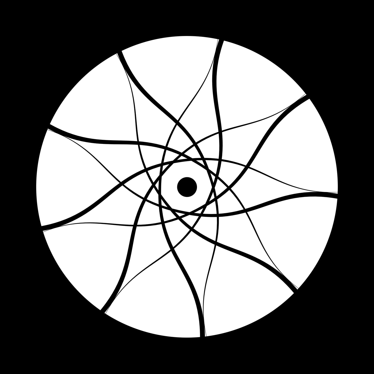 Geometric Radial Design Element Set Abstract [#2 of 5] 7" Jukebox, 7", 10", 12"/LP Vinyl Record Centre Labels (Pair)
