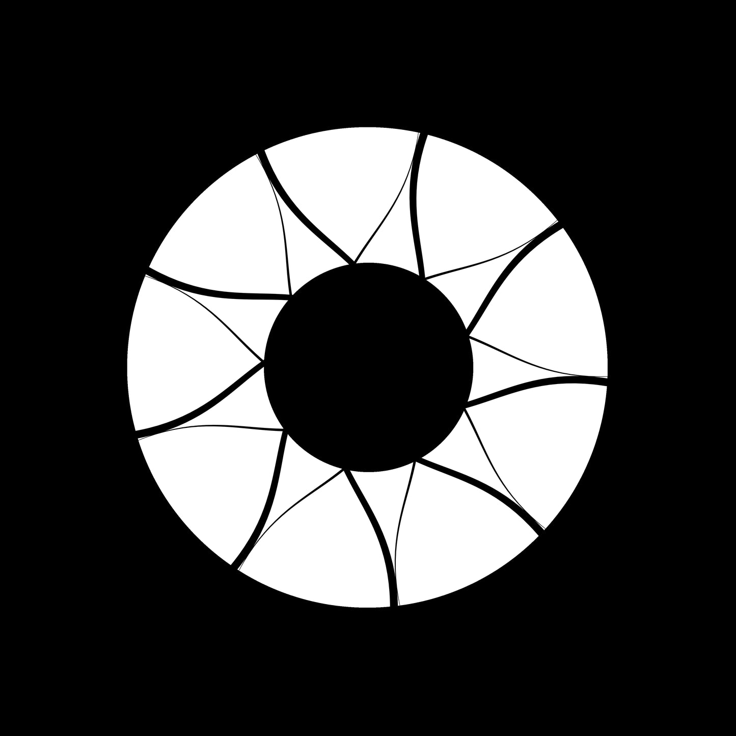 Geometric Radial Design Element Set Abstract [#2 of 5] 7" Jukebox, 7", 10", 12"/LP Vinyl Record Centre Labels (Pair)