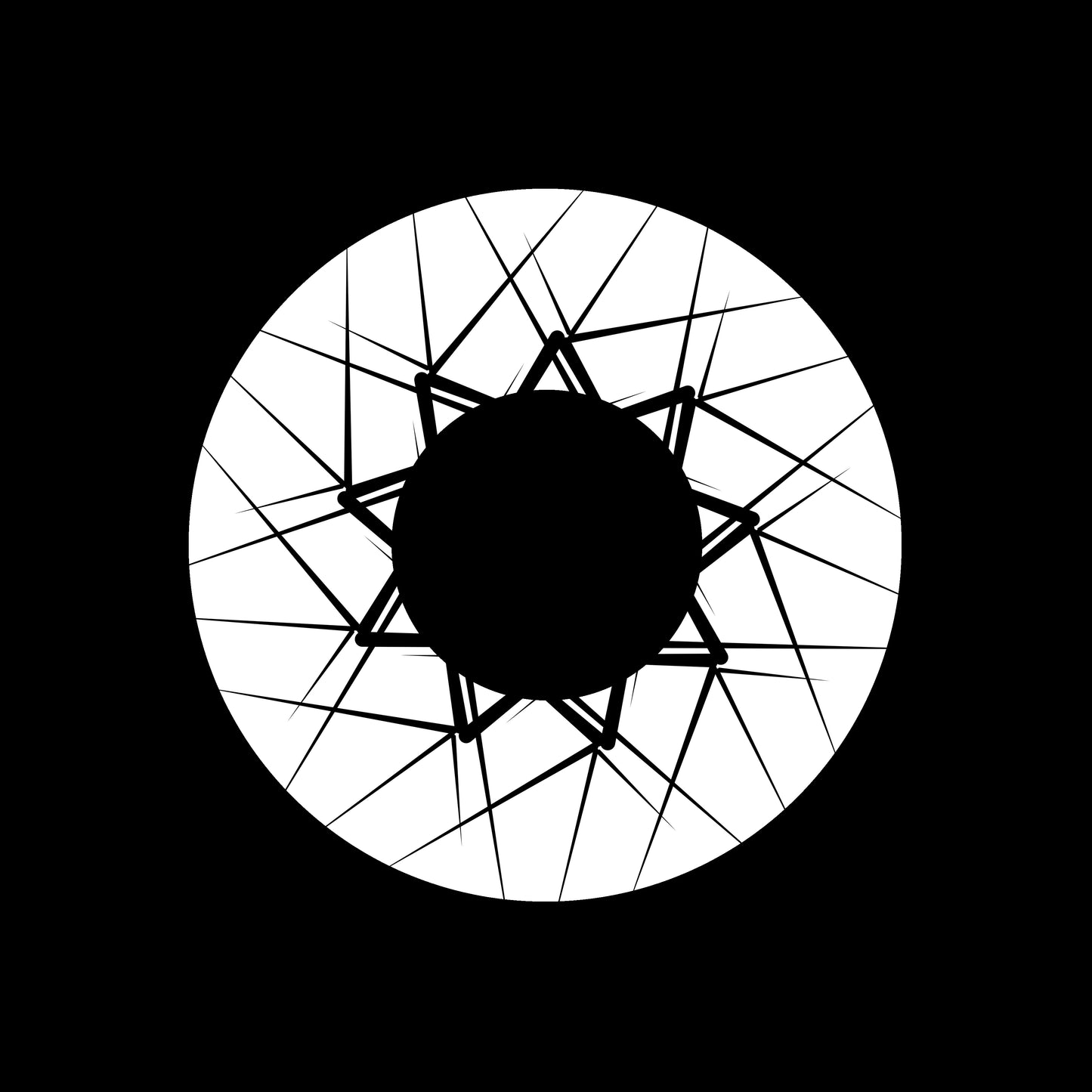 Geometric Radial Design Element Set Abstract [#3 of 5] 7" Jukebox, 7", 10", 12"/LP Vinyl Record Centre Labels (Pair)