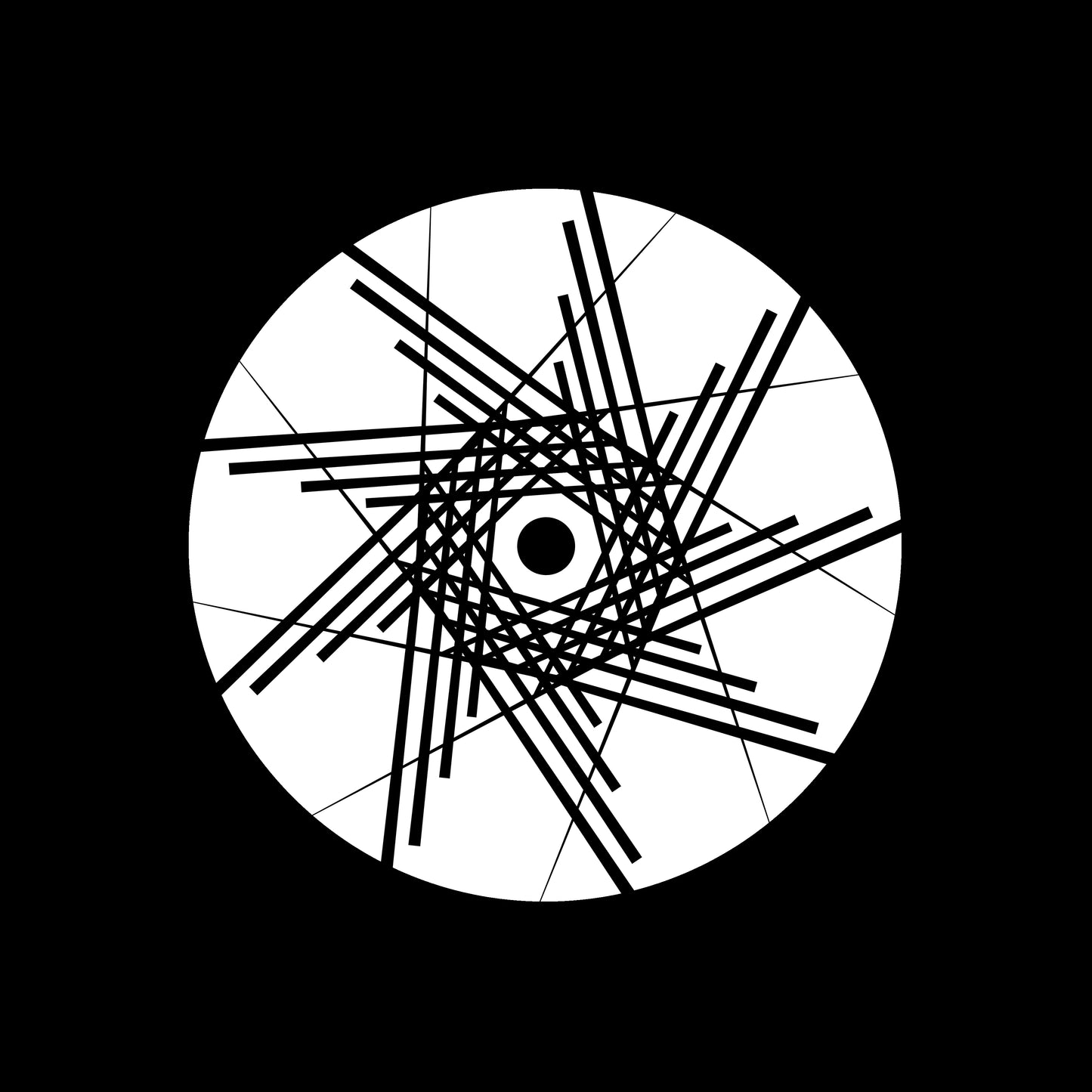 Geometric Radial Design Element Set Abstract [#4 of 5] 7" Jukebox, 7", 10", 12"/LP Vinyl Record Centre Labels (Pair)