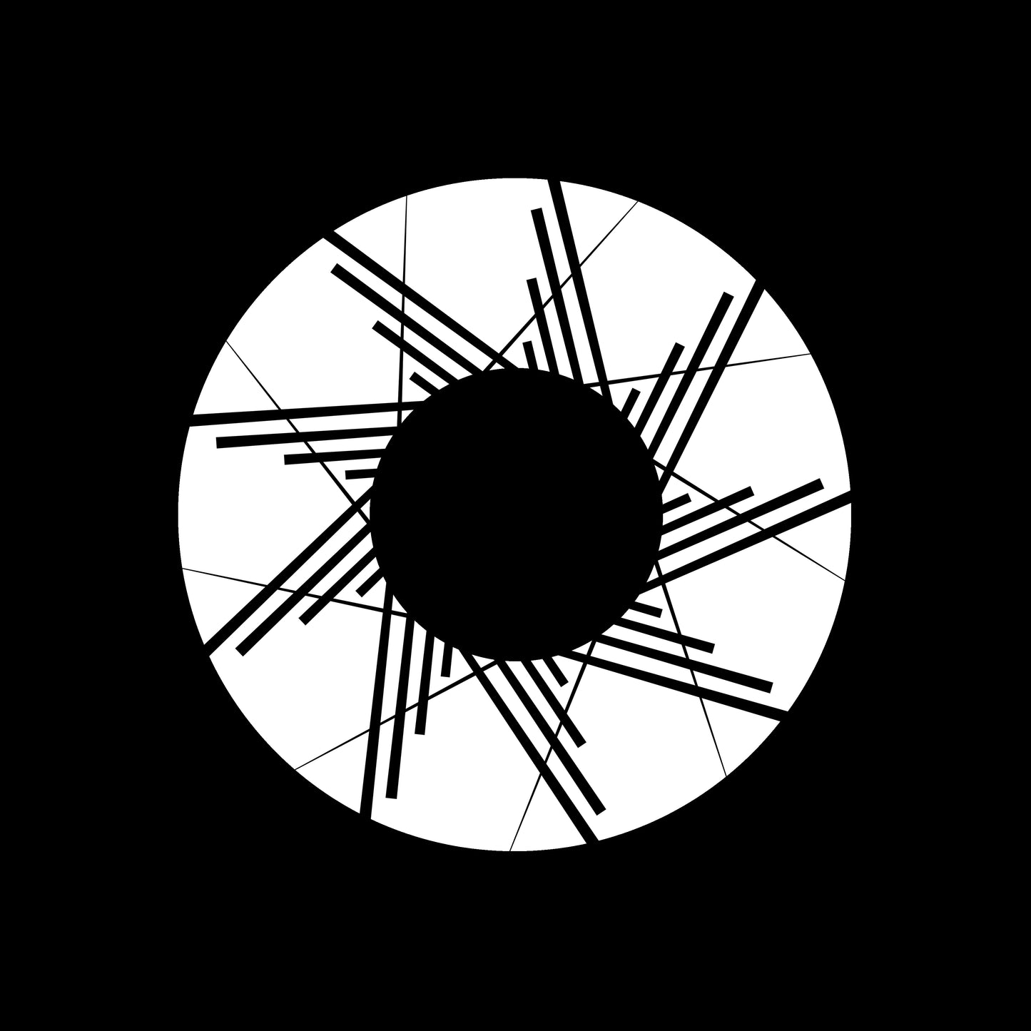 Geometric Radial Design Element Set Abstract [#4 of 5] 7" Jukebox, 7", 10", 12"/LP Vinyl Record Centre Labels (Pair)