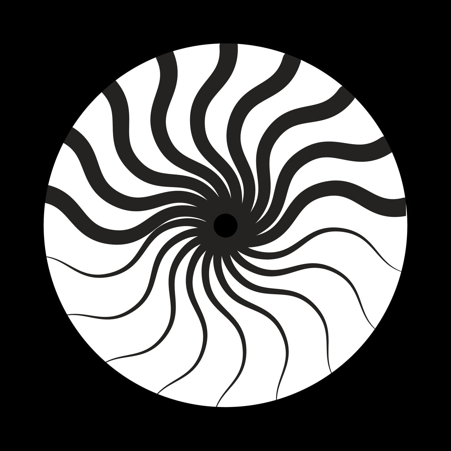 Geometric Radial Design Element Set Abstract [#5 of 5] 7" Jukebox, 7", 10", 12"/LP Vinyl Record Centre Labels (Pair)