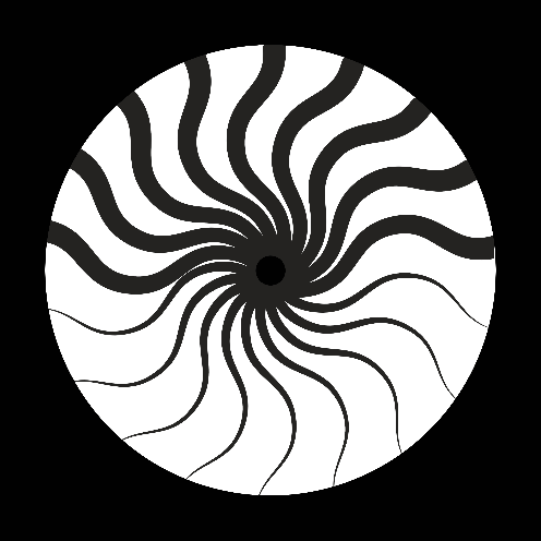 Geometric Radial Design Element Set Abstract [#5 of 5] 7" Jukebox, 7", 10", 12"/LP Vinyl Record Centre Labels (Pair)