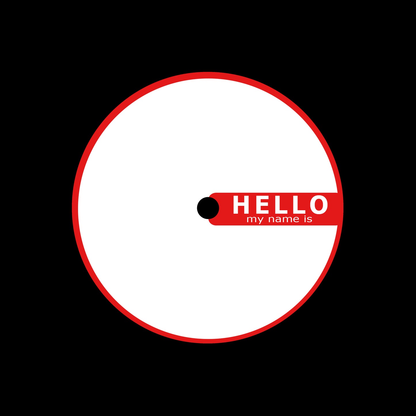 HELLO my name is 7", 10", 12"/LP Vinyl Record Centre Labels (Pair)