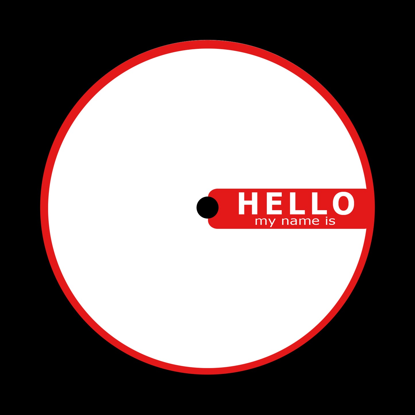 HELLO my name is 7", 10", 12"/LP Vinyl Record Centre Labels (Pair)