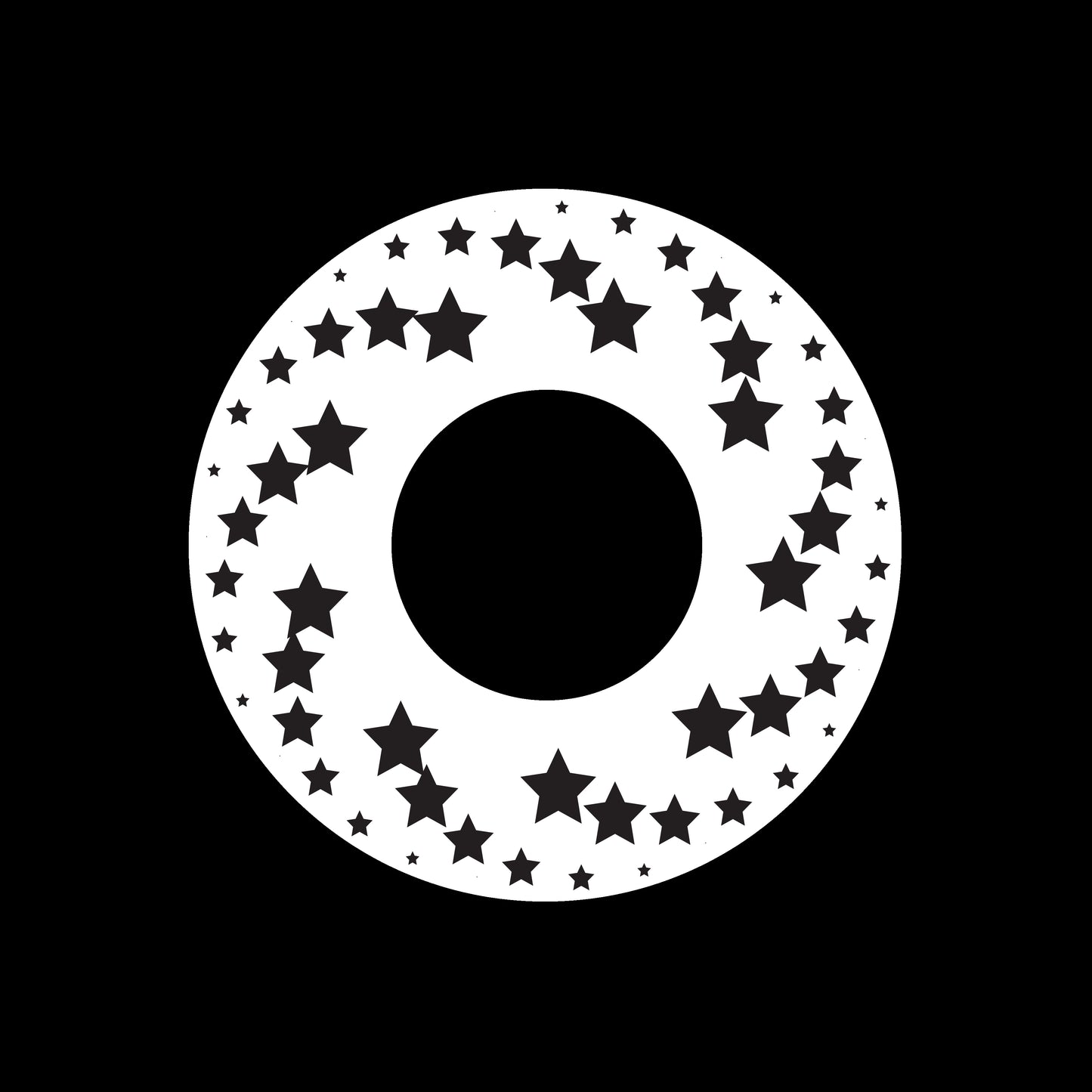 Halftone Circles Of Stars Twisted Spiral [#2 of 4] 7" Jukebox, 7", 10", 12"/LP Vinyl Record Centre Labels (Pair)