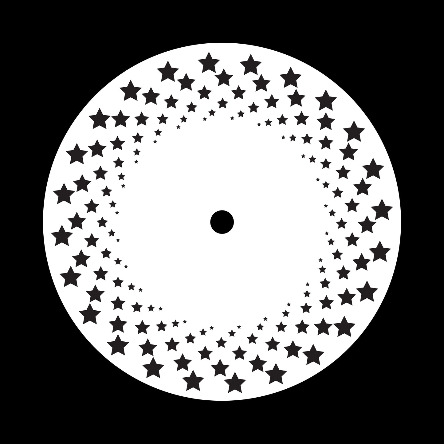 Halftone Circles Of Stars Twisted Spiral [#3 of 4] 7" Jukebox, 7", 10", 12"/LP Vinyl Record Centre Labels (Pair)