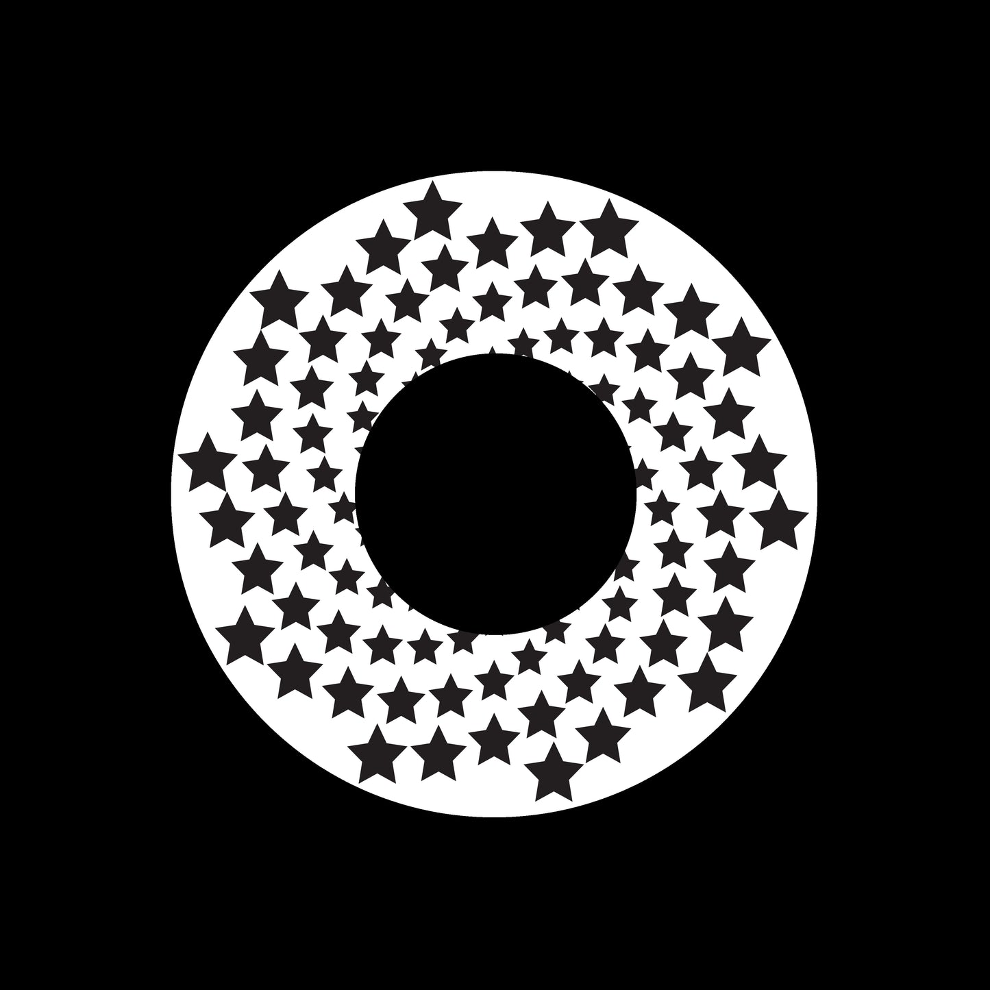 Halftone Circles Of Stars Twisted Spirals [#2 of 4] 7" Jukebox, 7", 10", 12"/LP Vinyl Record Centre Labels (Pair)