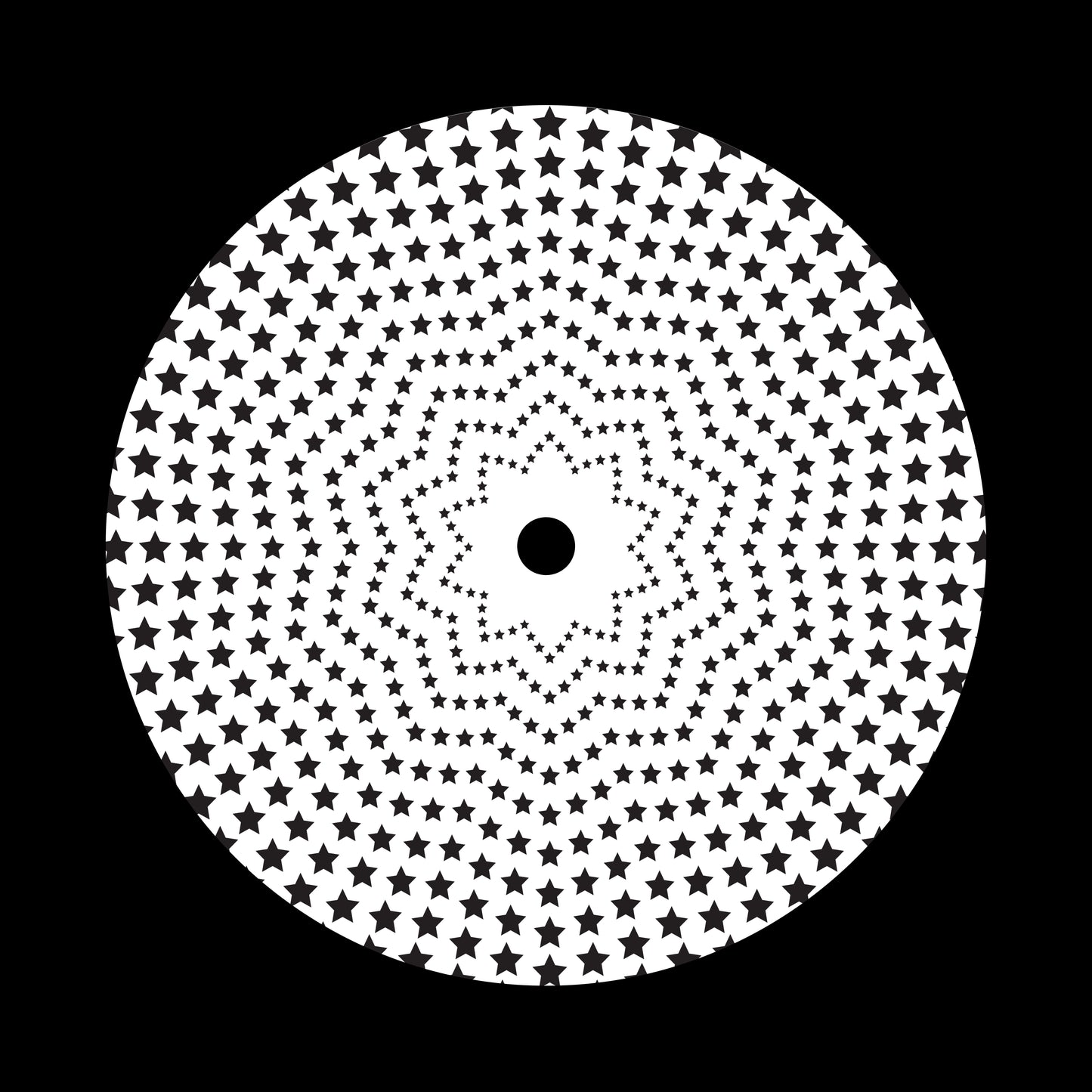 Halftone Circles Of Stars Twisted Spirals [#3 of 4] 7" Jukebox, 7", 10", 12"/LP Vinyl Record Centre Labels (Pair)
