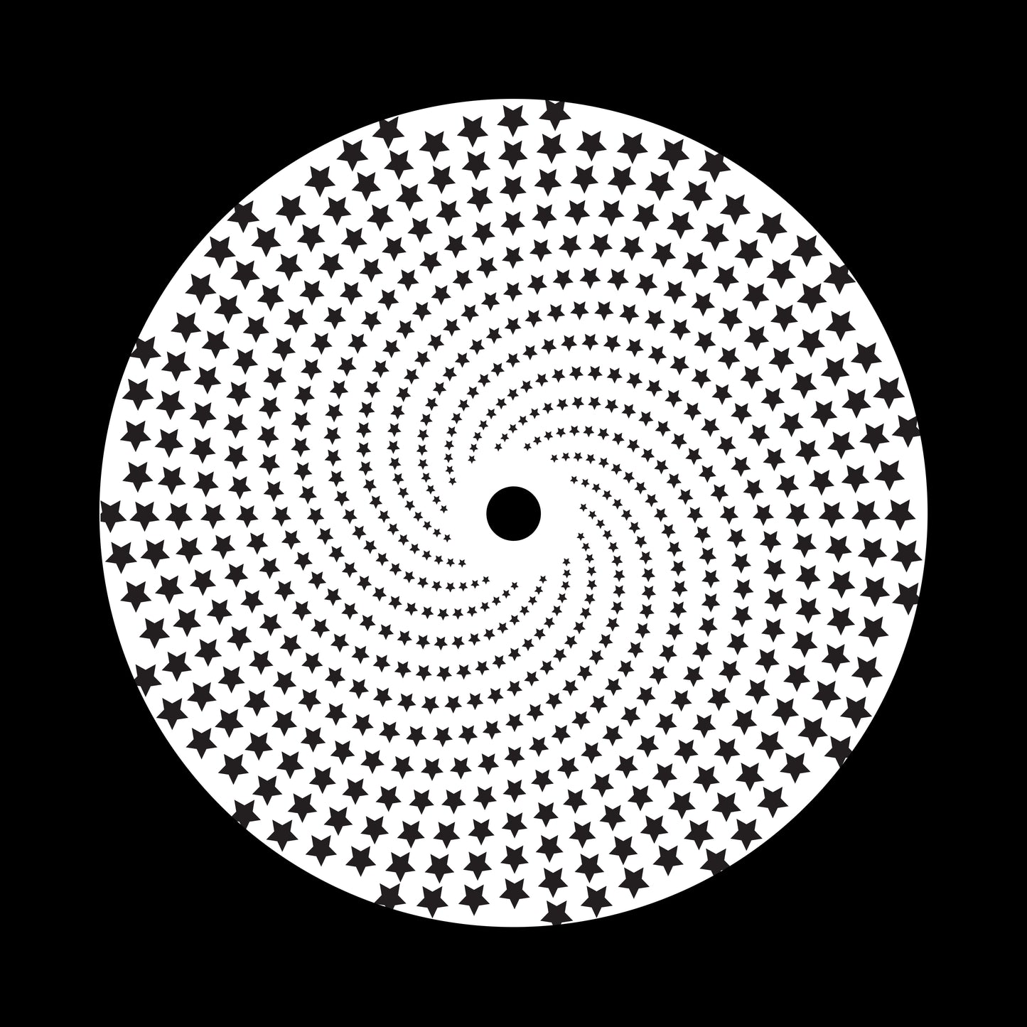 Halftone Circles Of Stars Twisted Spirals [#4 of 4] 7" Jukebox, 7", 10", 12"/LP Vinyl Record Centre Labels (Pair)