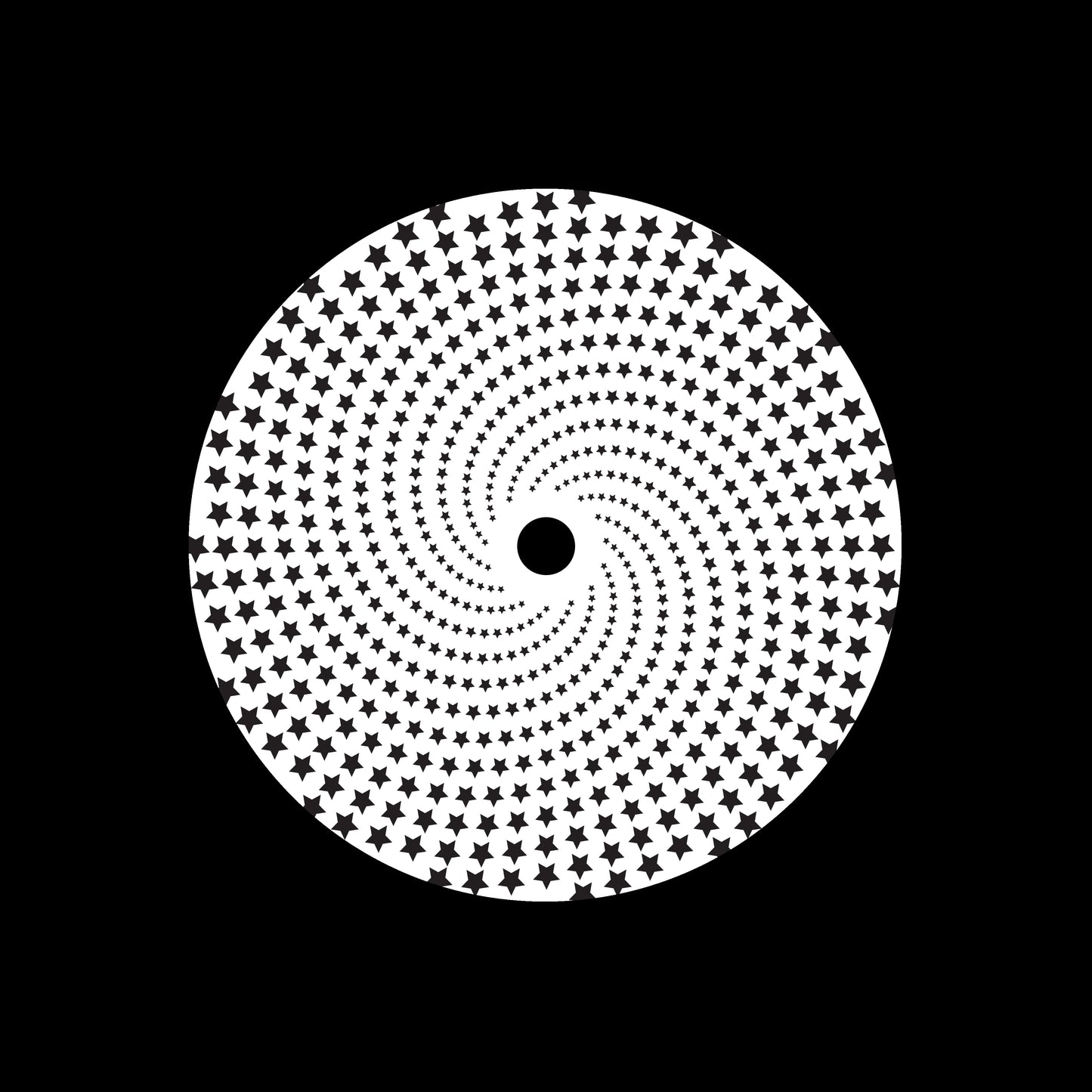 Halftone Circles Of Stars Twisted Spirals [#4 of 4] 7" Jukebox, 7", 10", 12"/LP Vinyl Record Centre Labels (Pair)