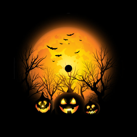 Halloween Background Full Moon & Lantern 7" Jukebox, 7", 10", 12"/LP Vinyl Record Centre Labels (Pair)