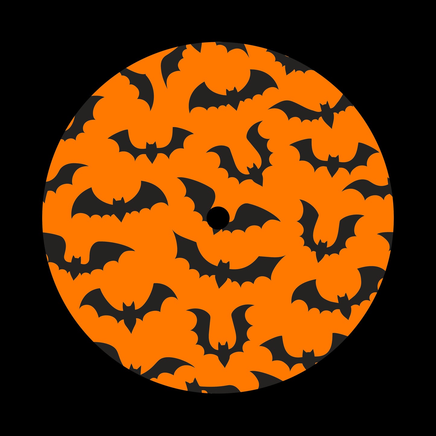 Halloween Bats Cloud Background 7" Jukebox, 7", 10", 12"/LP Vinyl Record Centre Labels (Pair)