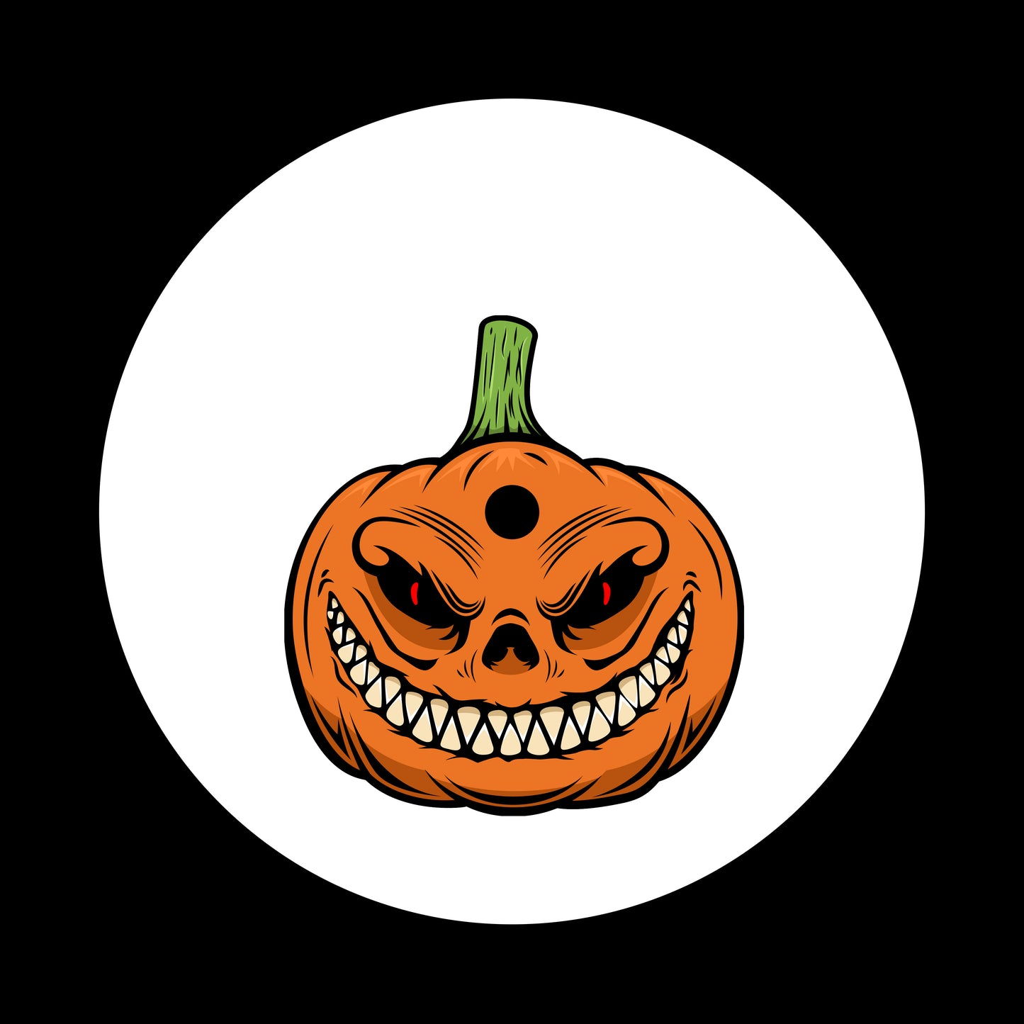 Halloween Pumpkin Design Element For Poster Card 7", 10", 12"/LP Vinyl Record Centre Labels (Pair)