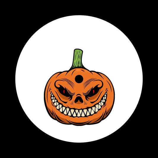 Halloween Pumpkin Design Element For Poster Card 7", 10", 12"/LP Vinyl Record Centre Labels (Pair)