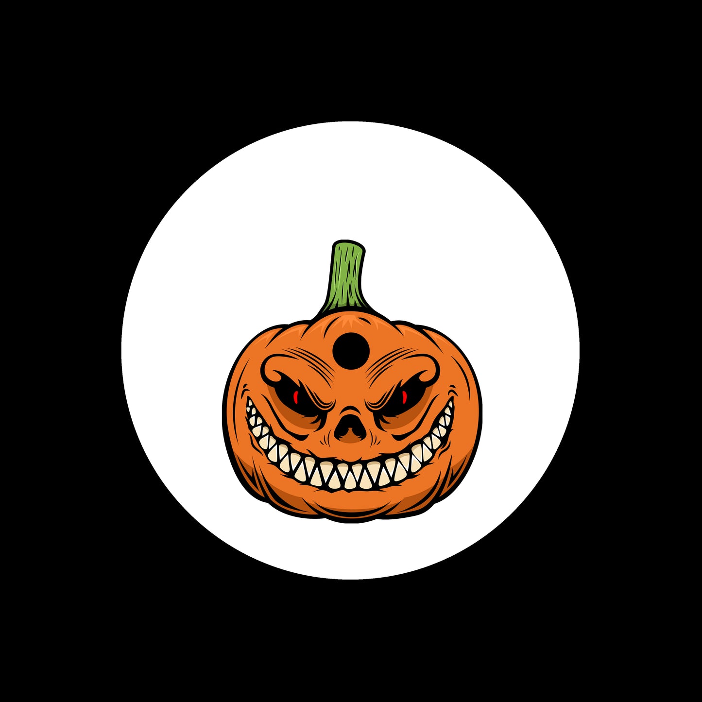 Halloween Pumpkin Design Element For Poster Card 7", 10", 12"/LP Vinyl Record Centre Labels (Pair)