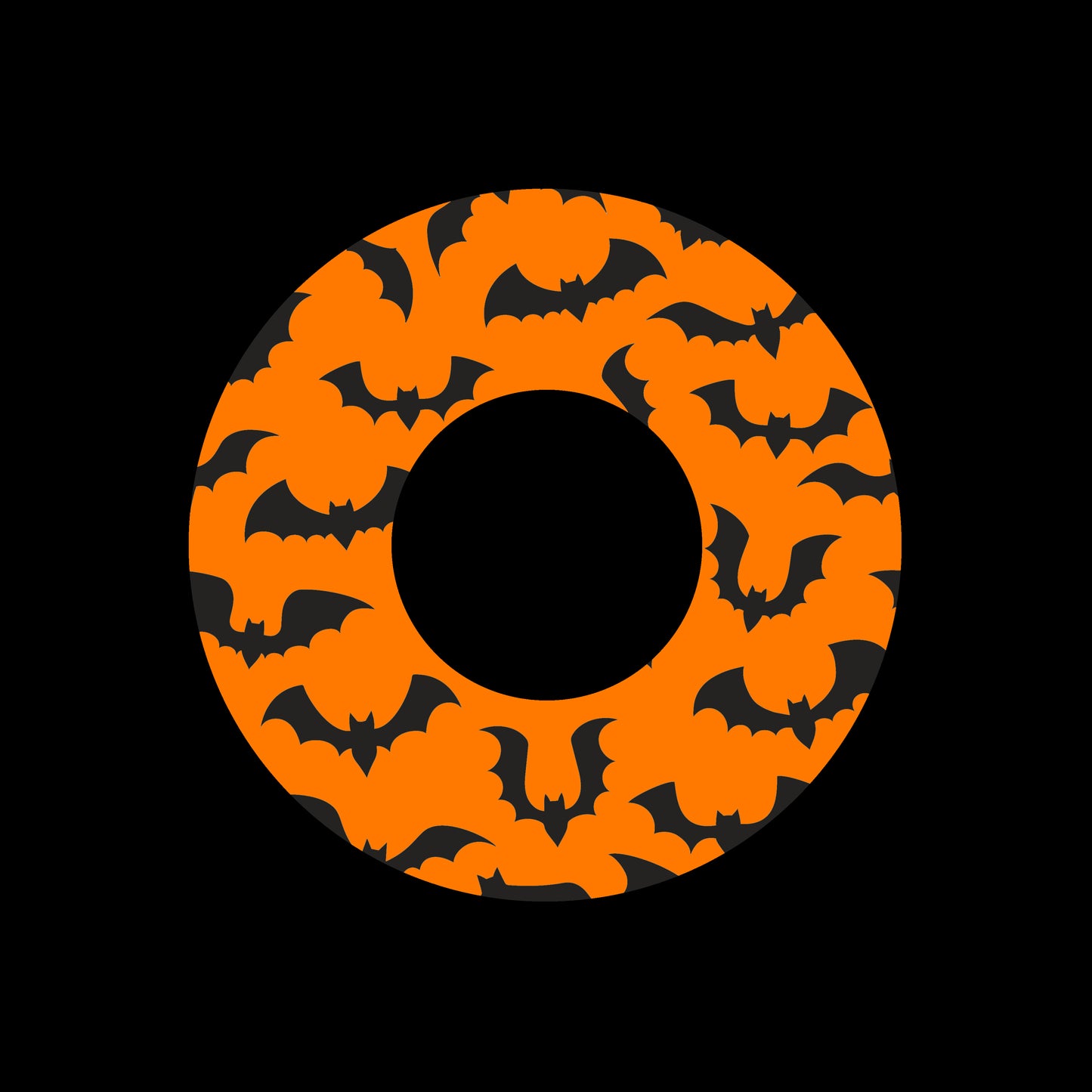 Halloween Bats Cloud Background 7" Jukebox, 7", 10", 12"/LP Vinyl Record Centre Labels (Pair)