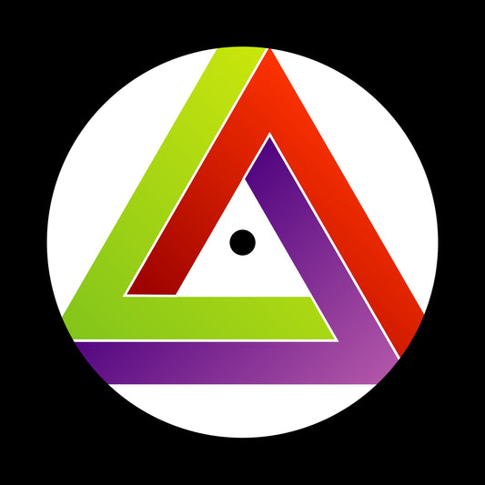 Impossible Triangle 7" Jukebox, 7", 10", 12"/LP Vinyl Record Centre Labels (Pair)