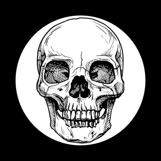 Lower Jaw Skull 7", 10", 12"/LP Vinyl Record Centre Labels (Pair)