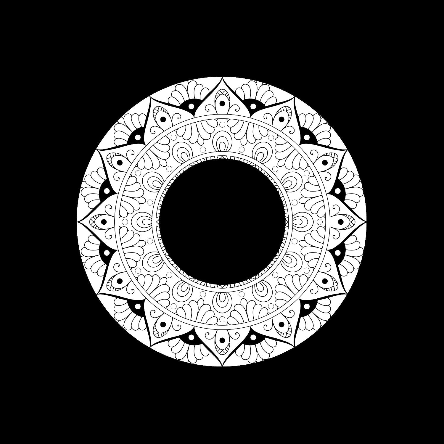 Luxury Ornamental Decorative Mandala Design #2 of 3 Custom Promo Record Middles Centre Center Labels for Jukebox Records & DVS Control Vinyl - centerlabels_uk