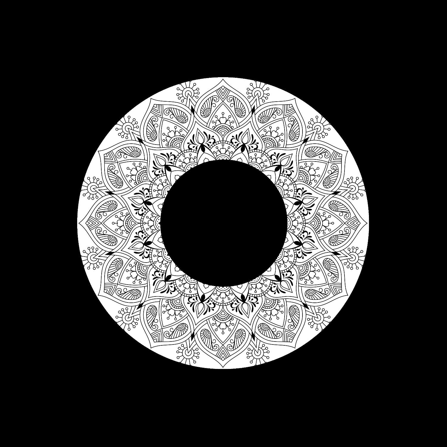 Luxury Ornamental Decorative Mandala Design #3 of 3 Self-Adhesive Custom Promo Record Middle Centre Center Labels for Jukebox 7" Records & DVS Timecode Control Vinyl - centerlabels_uk