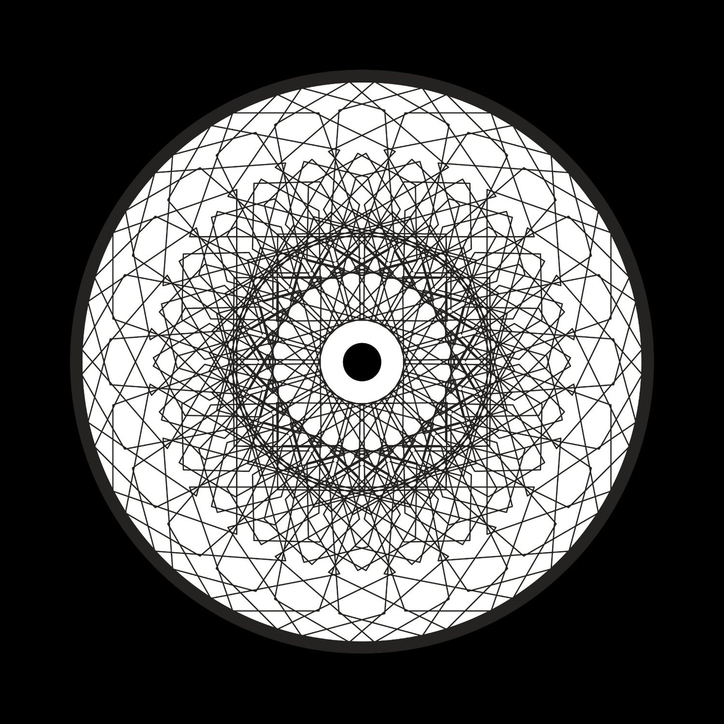 Mandala Eye Pattern Custom Promo Self-Adhesive Record Middles Centre Center Labels for 10" & 12" / LP Records & DVS Timecode Control Vinyl - centerlabels_uk