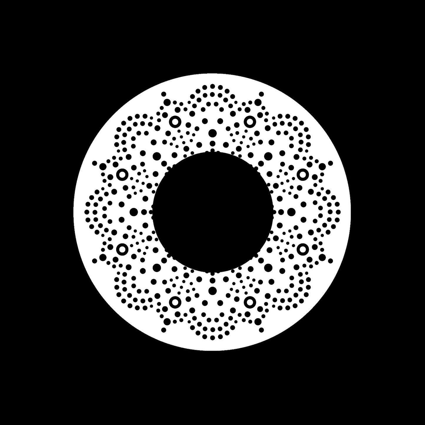 Mandala Traditional Australian Dot Art Self-Adhesive Paper Labels for Jukebox Large Hole 7" Records & DVS Timecode Vinyl - centerlabels_uk