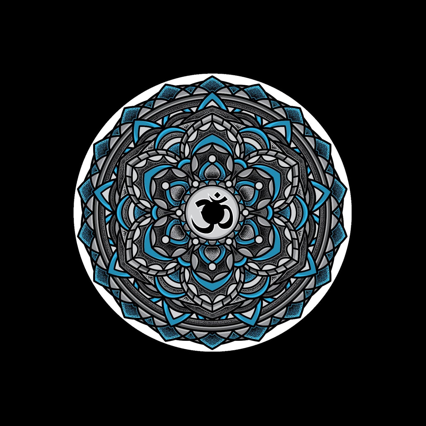 Mandala Yoga Aura Art Gloss UV Finish Self-Adhesive Custom Promo Centre Center Labels for  7" Records & DVS Timecode Vinyl - centerlabels_uk