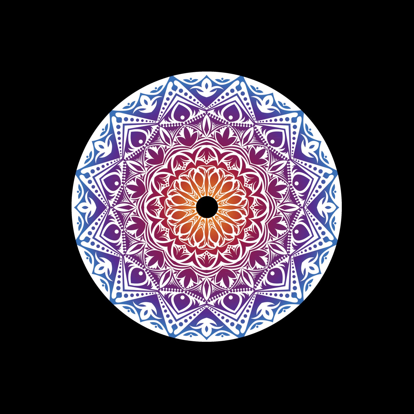 Mandala [#2 of 2] 7" Jukebox, 7", 10", 12"/LP Vinyl Record Centre Labels (Pair)