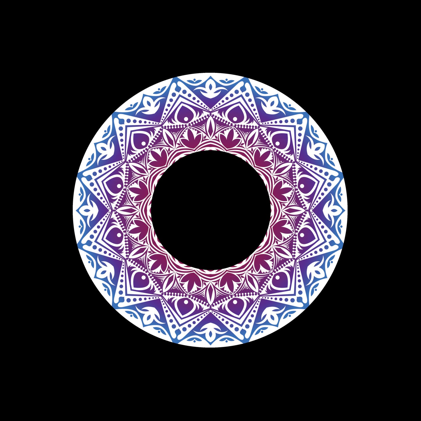 Mandala [#2 of 2] 7" Jukebox, 7", 10", 12"/LP Vinyl Record Centre Labels (Pair)