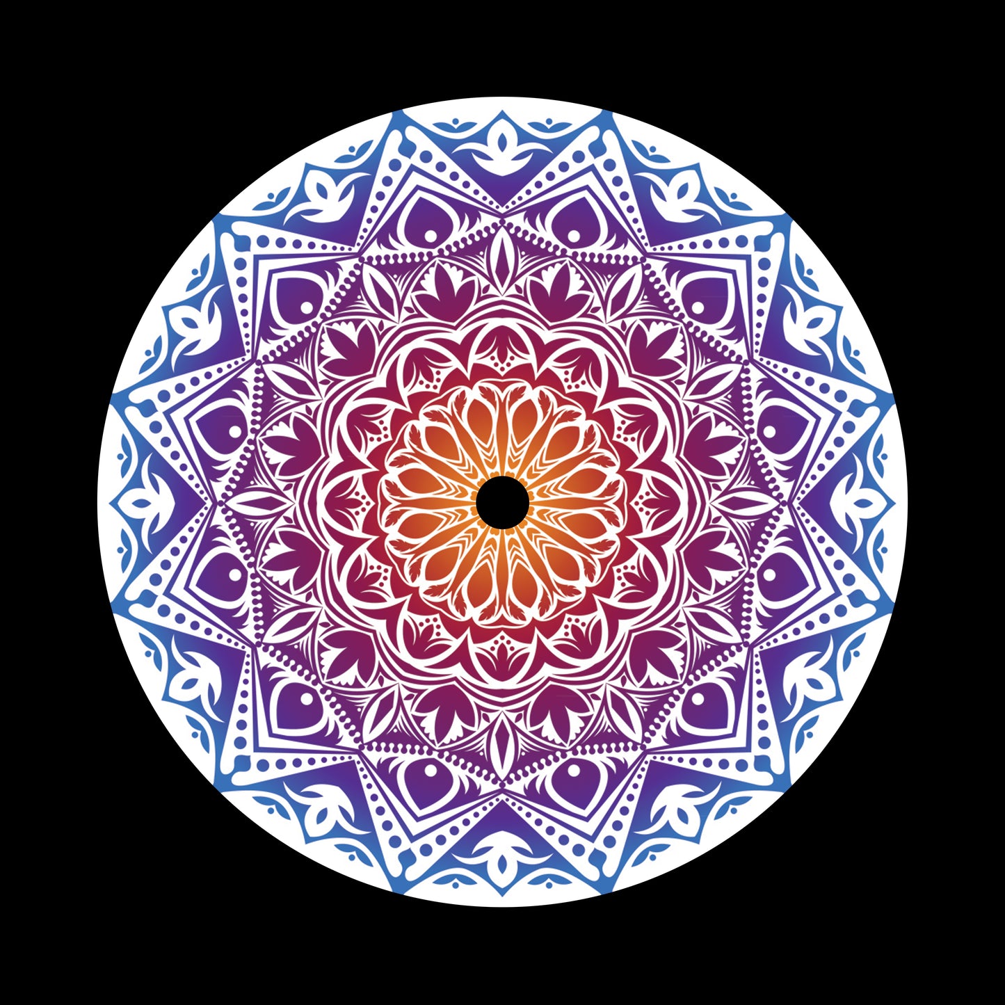 Mandala [#2 of 2] 7" Jukebox, 7", 10", 12"/LP Vinyl Record Centre Labels (Pair)