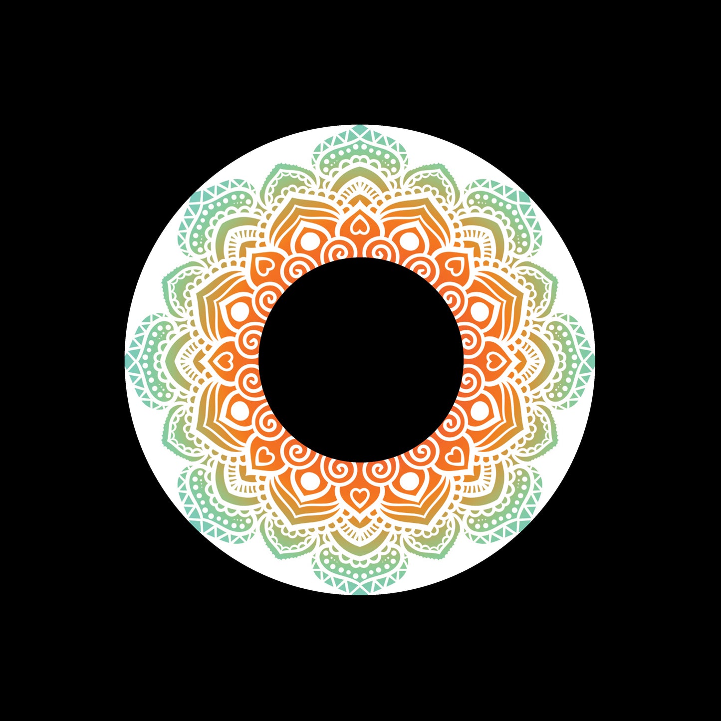 Mandala Ornament 7" Jukebox, 7", 10", 12"/LP Vinyl Record Centre Labels (Pair)