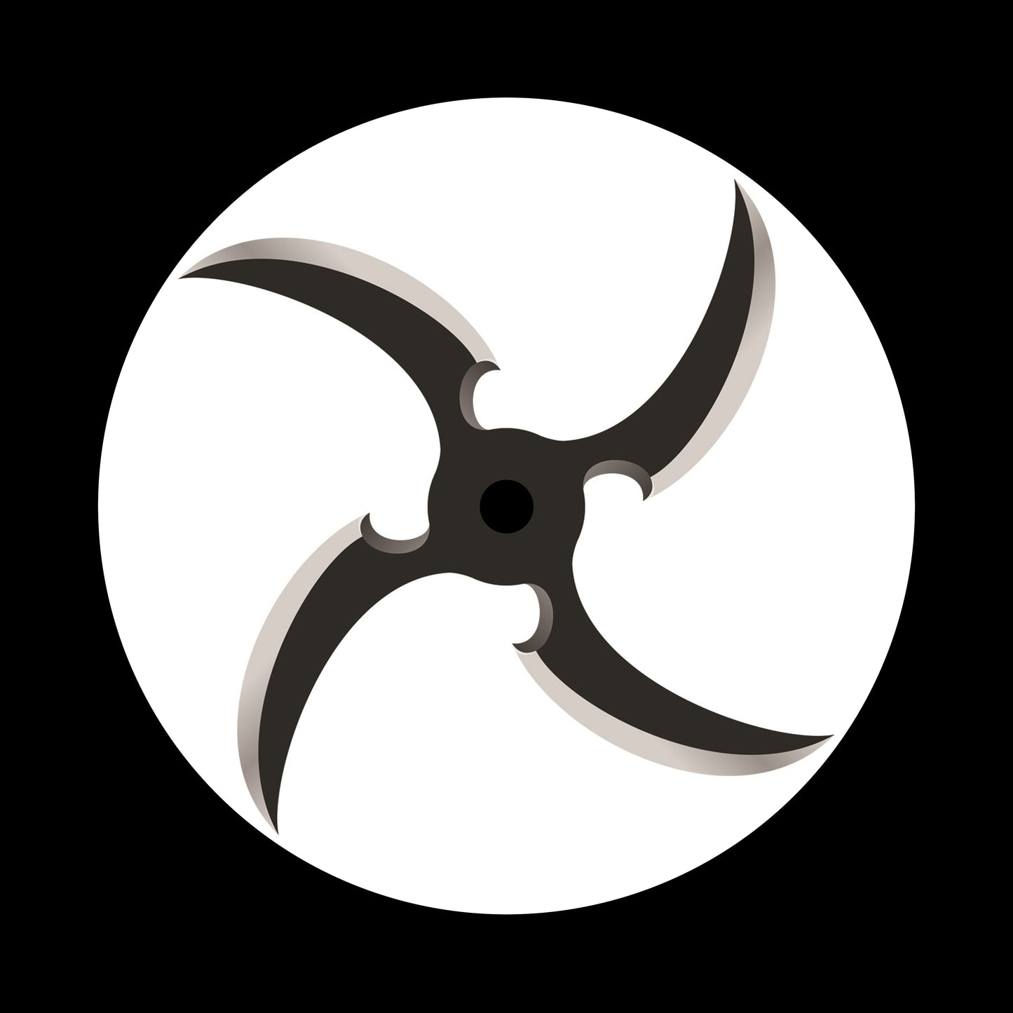 Ninja Star [#13 of 16] 7", 10", 12"/LP Vinyl Record Centre Labels (Pair)