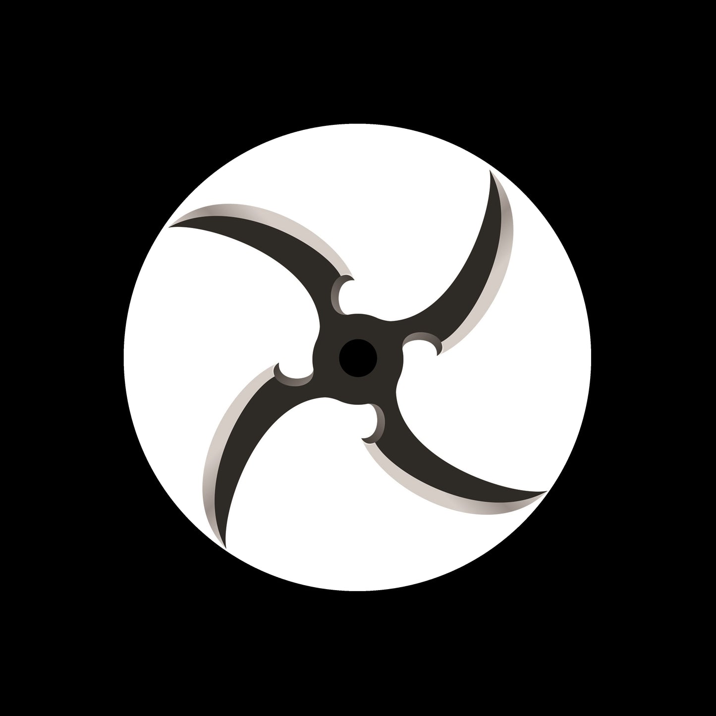 Ninja Star [#13 of 16] 7", 10", 12"/LP Vinyl Record Centre Labels (Pair)