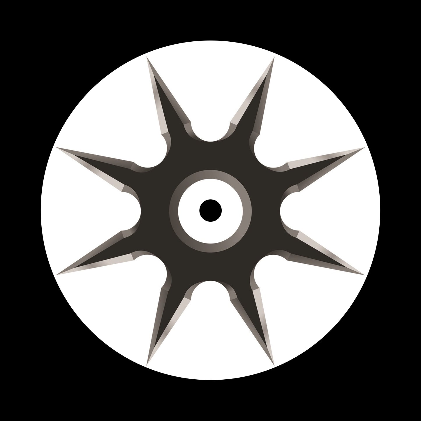 Ninja Star [#02 of 16] 7", 10", 12"/LP Vinyl Record Centre Labels (Pair)