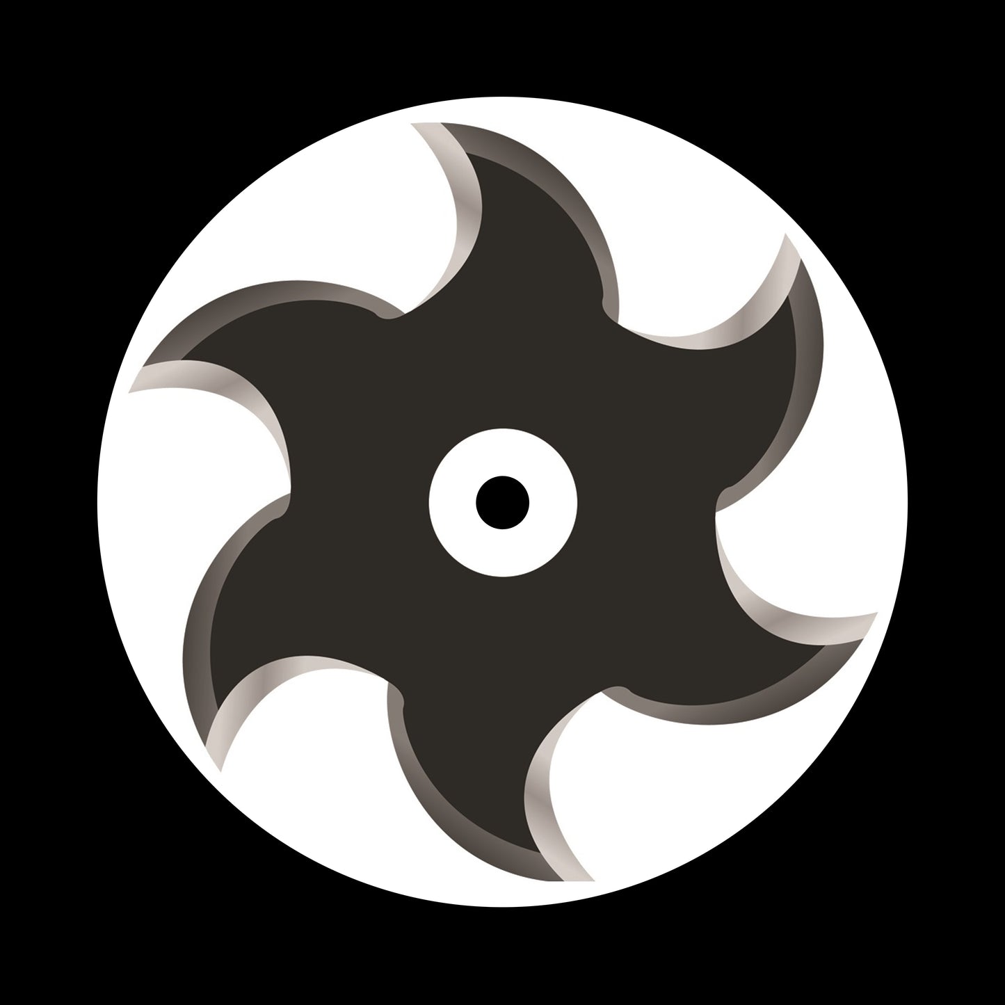 Ninja Star [#03 of 16] 7", 10", 12"/LP Vinyl Record Centre Labels (Pair)