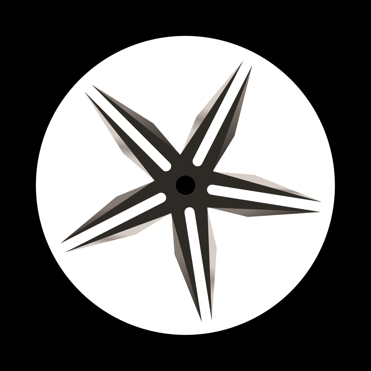 Ninja Star [#04 of 16] 7", 10", 12"/LP Vinyl Record Centre Labels (Pair)