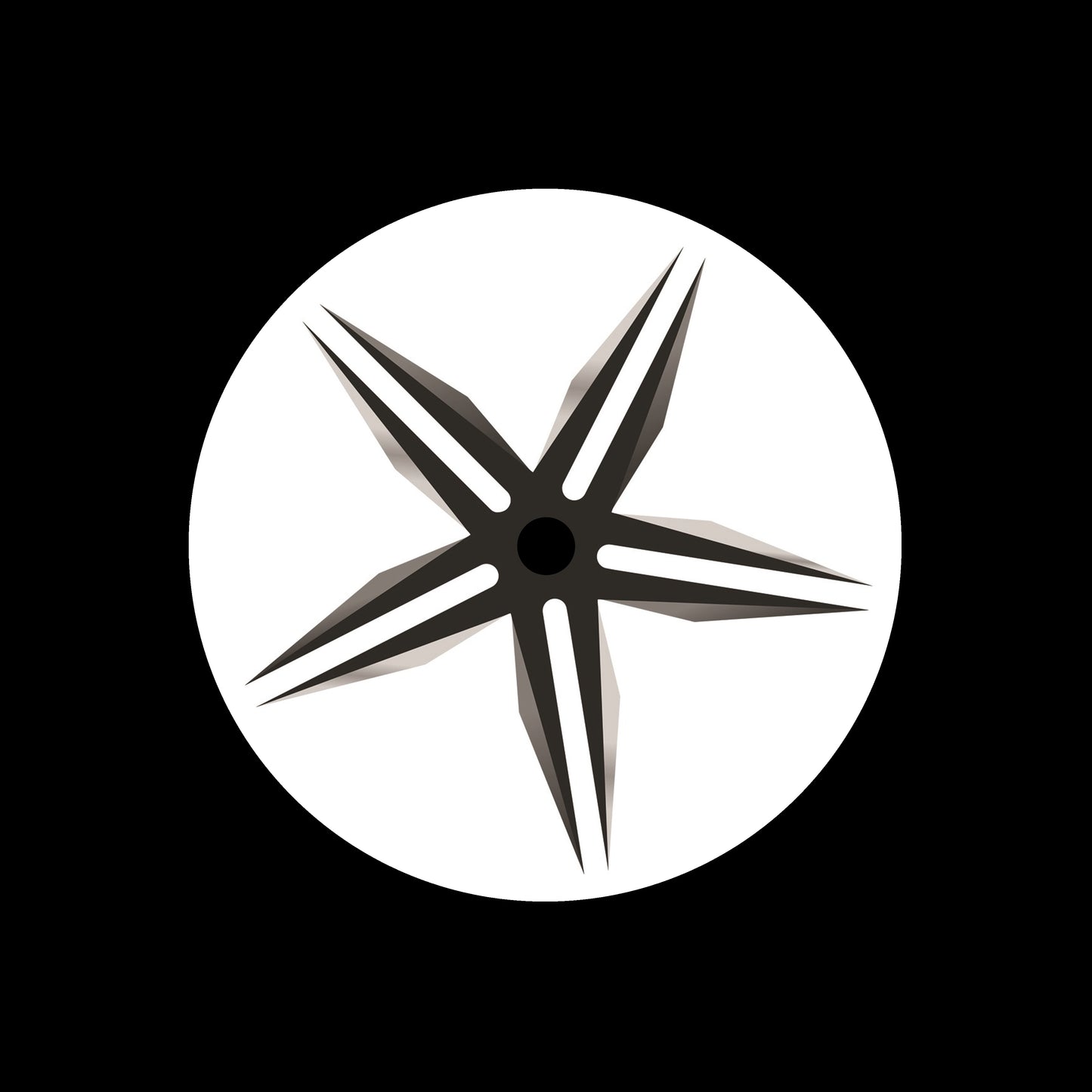 Ninja Star [#04 of 16] 7", 10", 12"/LP Vinyl Record Centre Labels (Pair)